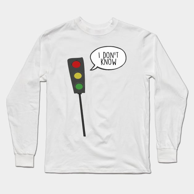 Traffic Light I don't know - inspired by Death By A Thousand Cuts by Taylor Swift Long Sleeve T-Shirt by tziggles